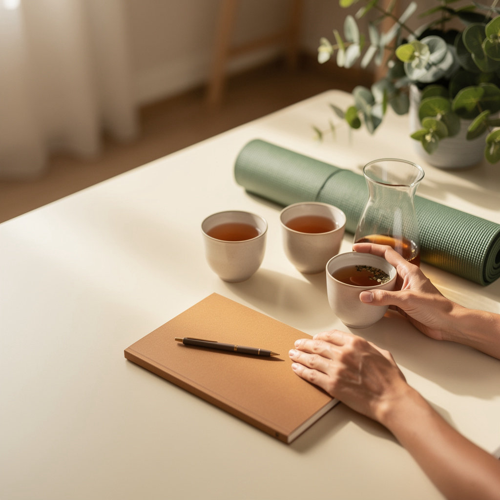 Hatha Yoga Zwijndrecht wellness coaching session offering calm, personal one-on-one support for stress relief and balance