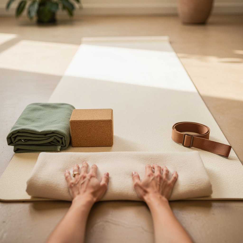 Hatha Yoga Hoshiarpur city studio atmosphere with a calm, gentle Hatha yoga class for beginners and wellness coaching